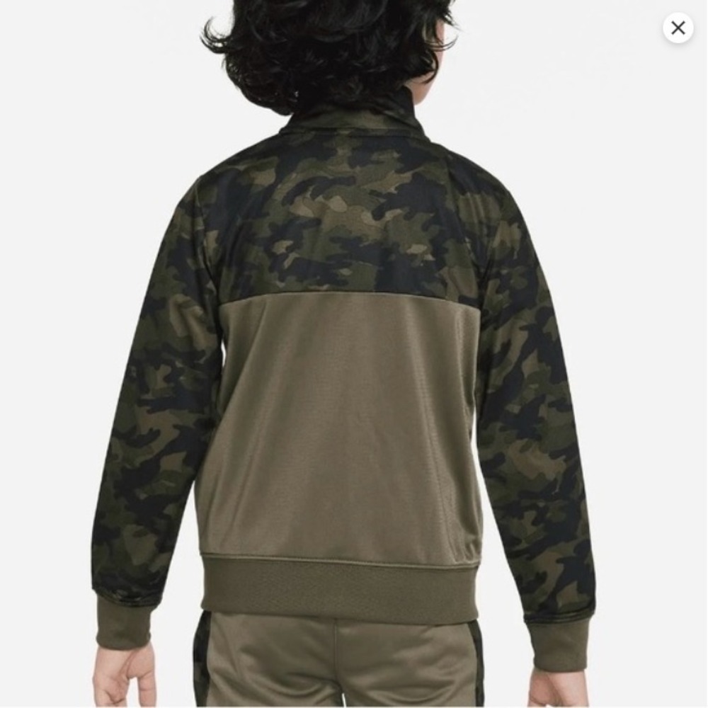 Nike Therma Dri-Fit Kids Size 6 Jacket & Pants Set Green Camo Orange 86H109-E6F - Picture 4 of 6